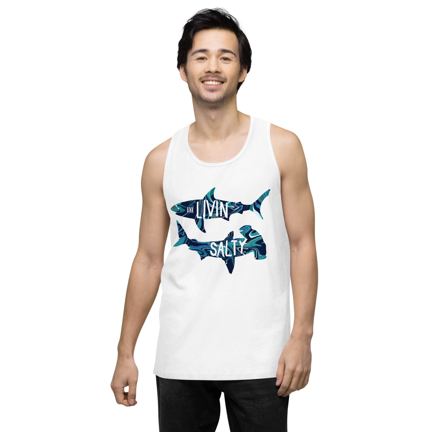 Men’s LIVIN SALTY shark tank top