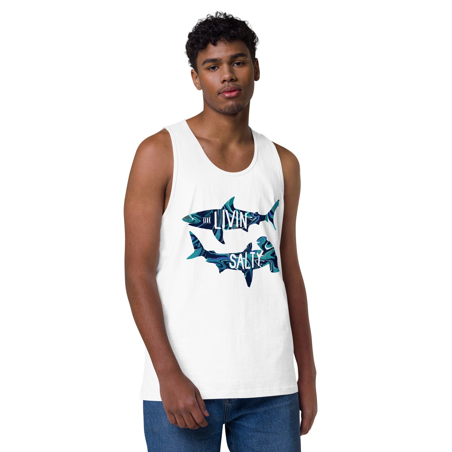 Men’s LIVIN SALTY shark tank top