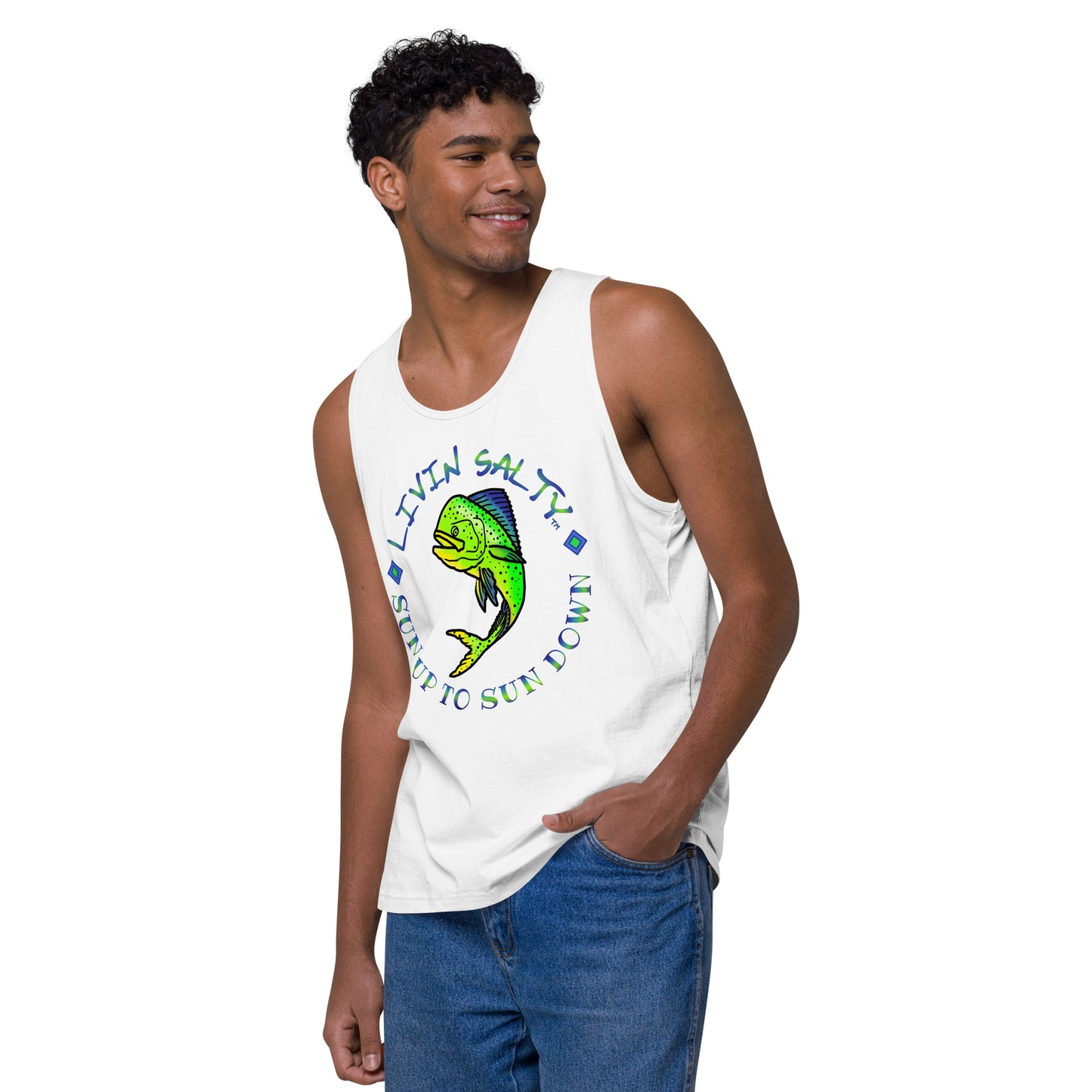 Men’s LIVIN SALTY Mahi tank top