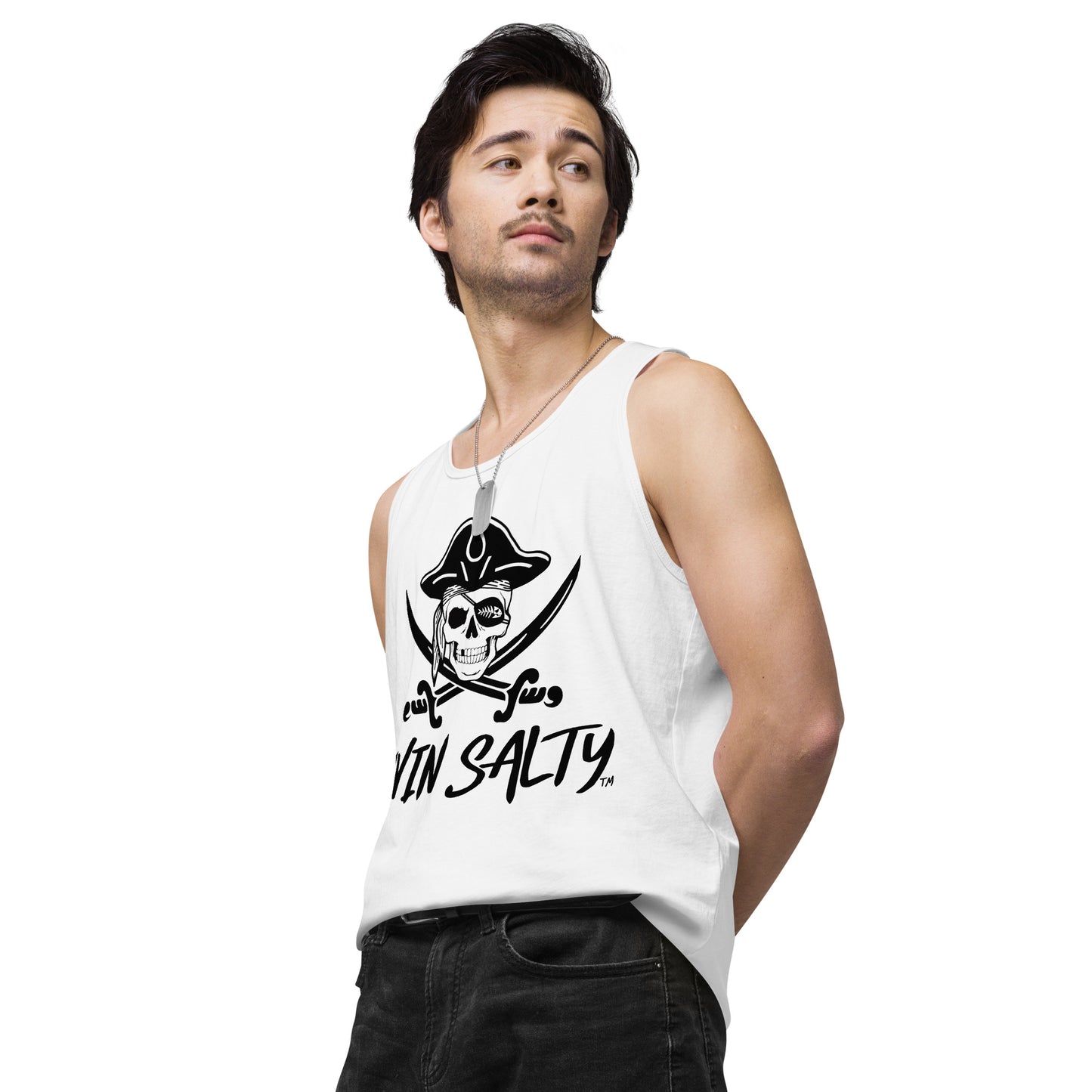 Mens LIVIN SALTY Pirate tank top