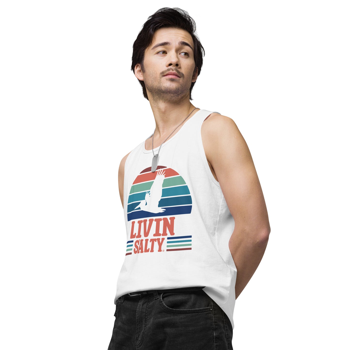 Men’s LIVIN SALTY Pelican tank top