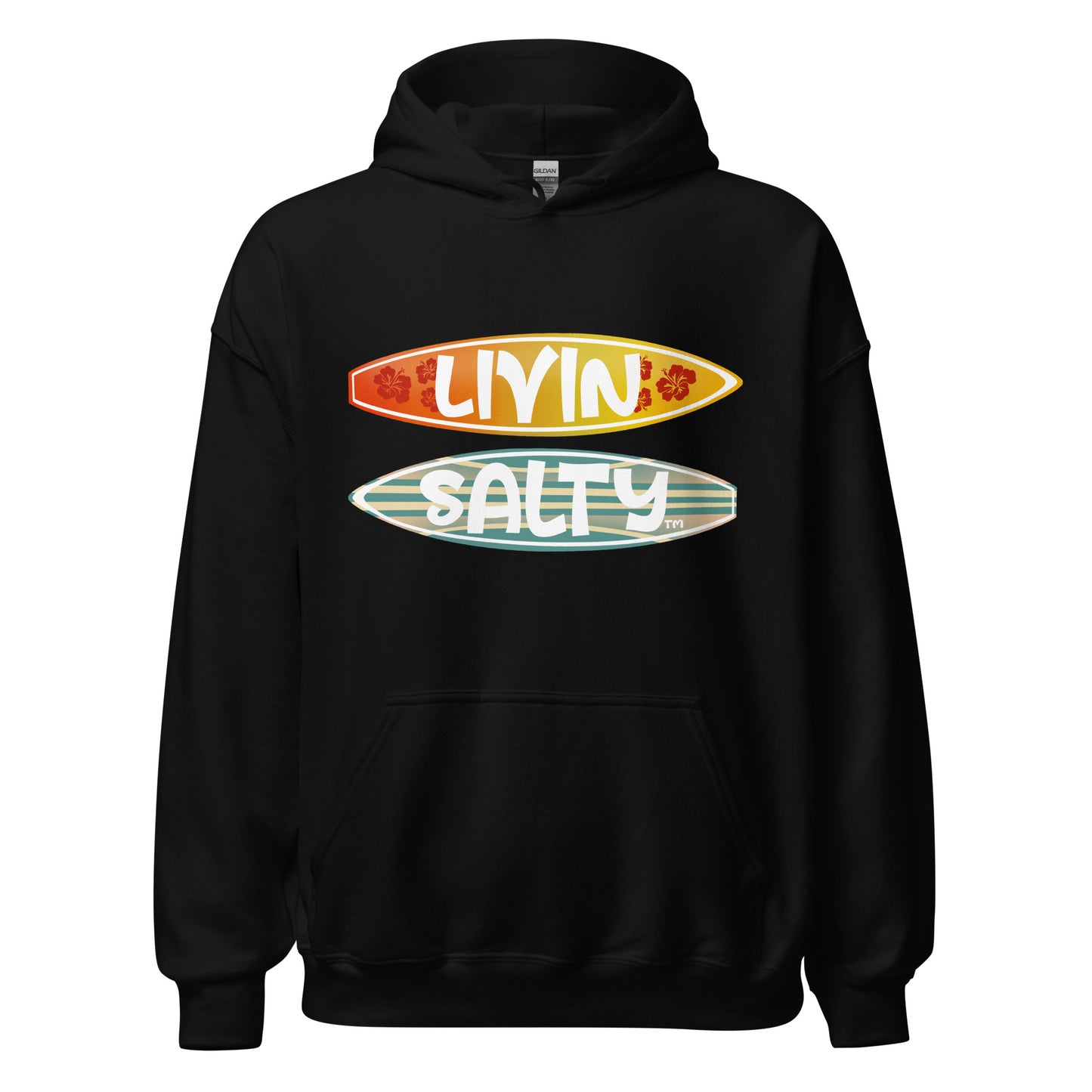 Unisex LIVIN SALTY Surf Boards Hoodie