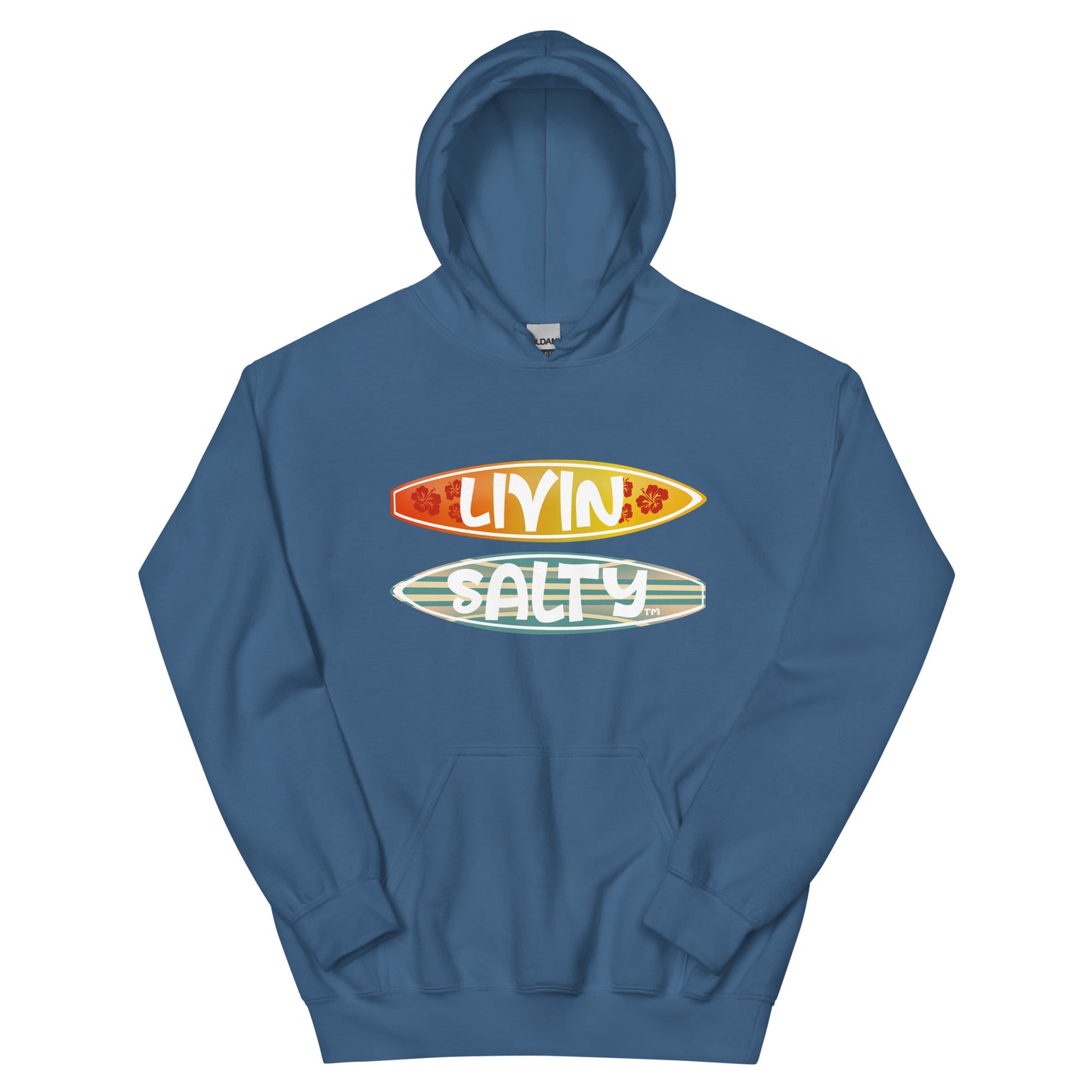 Unisex LIVIN SALTY Surf Boards Hoodie