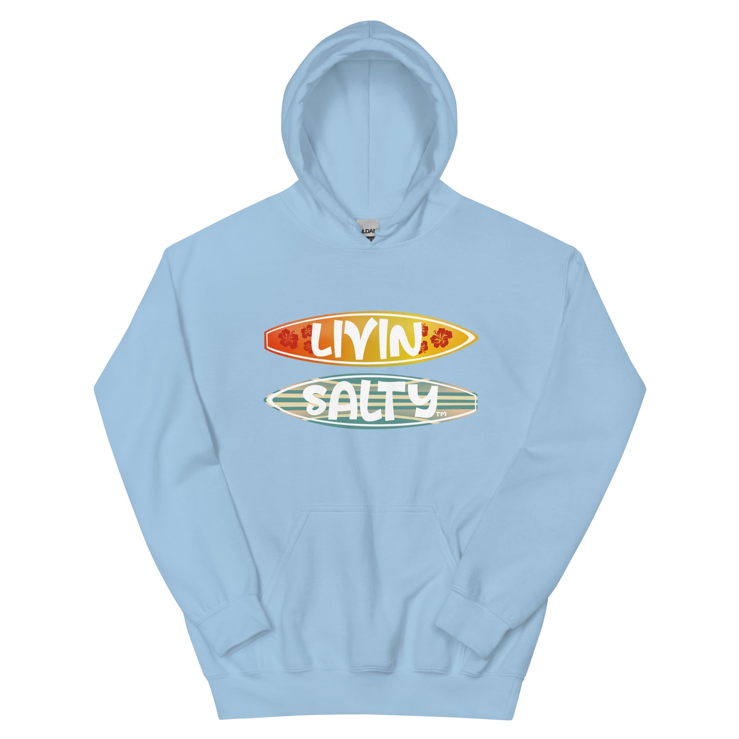 Unisex LIVIN SALTY Surf Boards Hoodie
