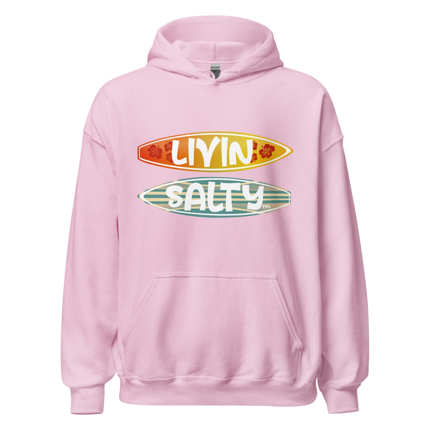 Unisex LIVIN SALTY Surf Boards Hoodie