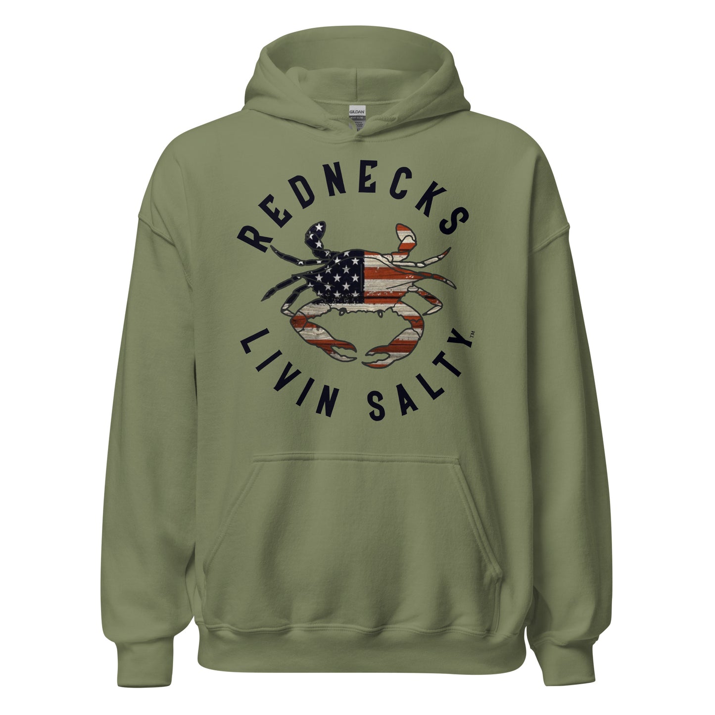 Unisex REDNECKS LIVIN SALTY Crab Hoodie