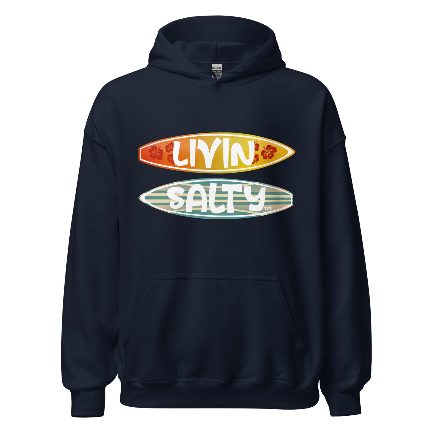 Unisex LIVIN SALTY Surf Boards Hoodie