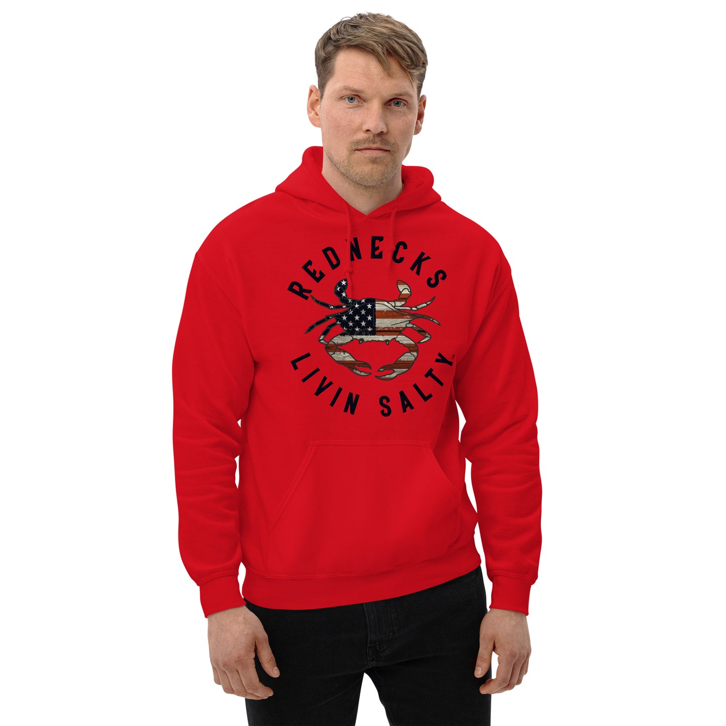 Unisex REDNECKS LIVIN SALTY Crab Hoodie