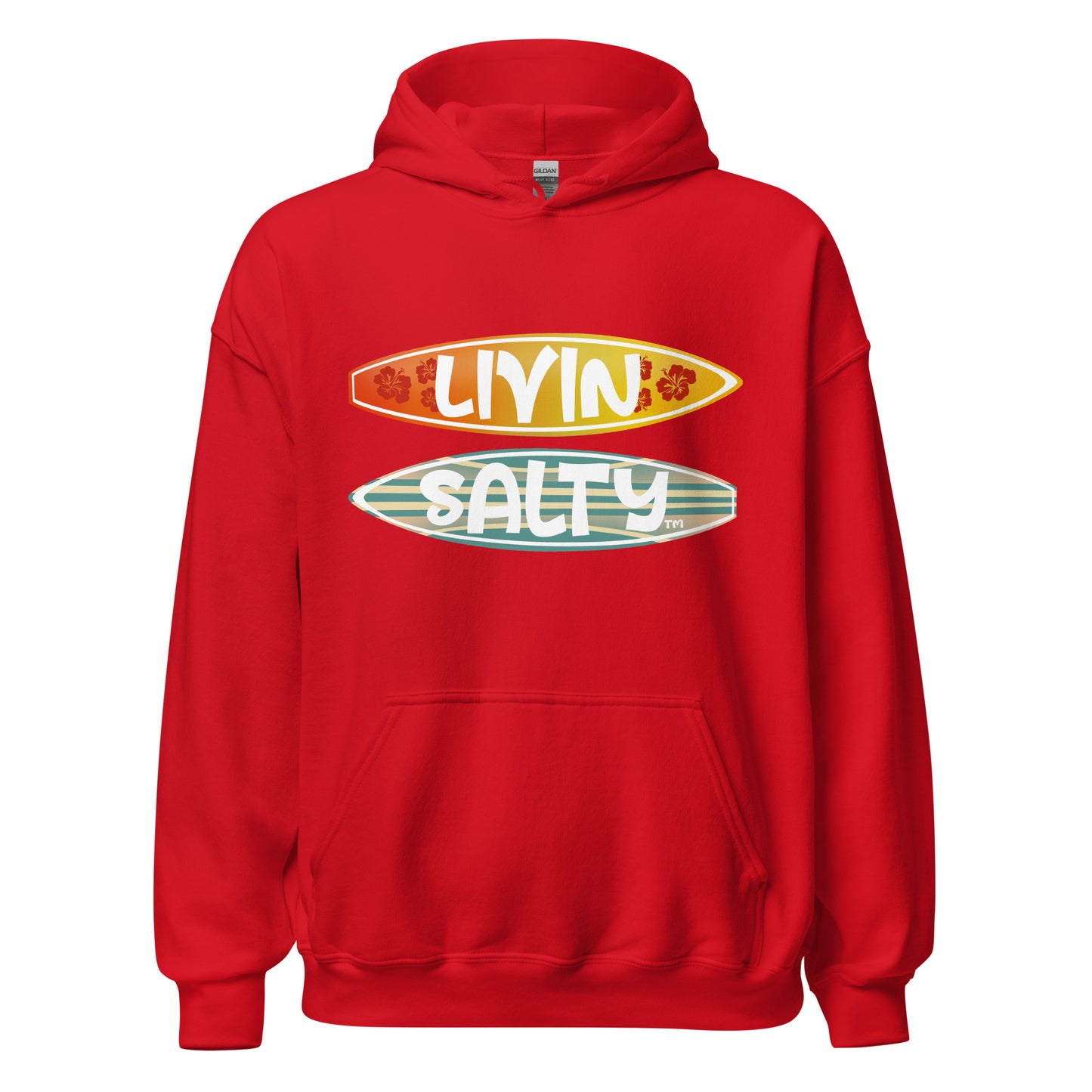 Unisex LIVIN SALTY Surf Boards Hoodie