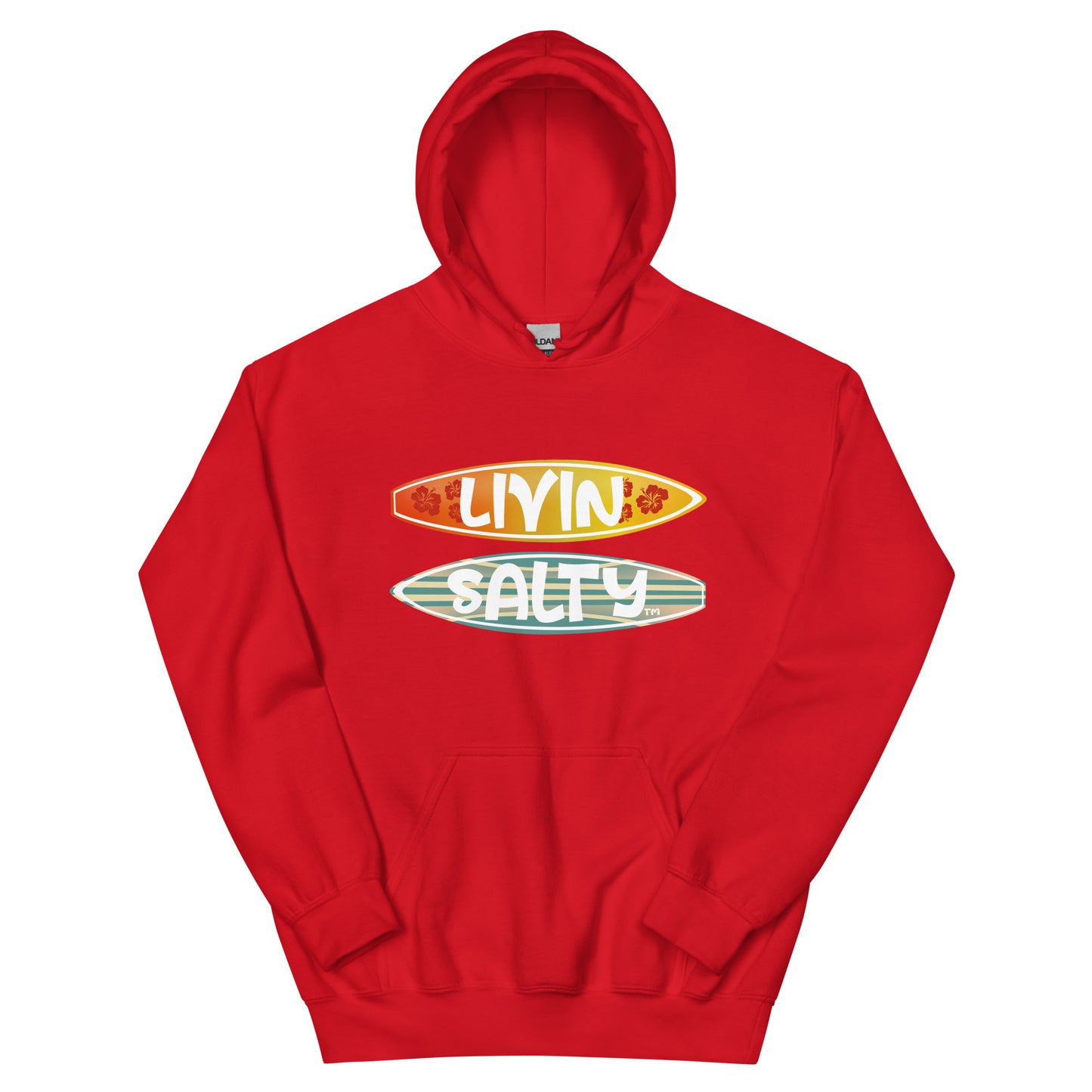 Unisex LIVIN SALTY Surf Boards Hoodie