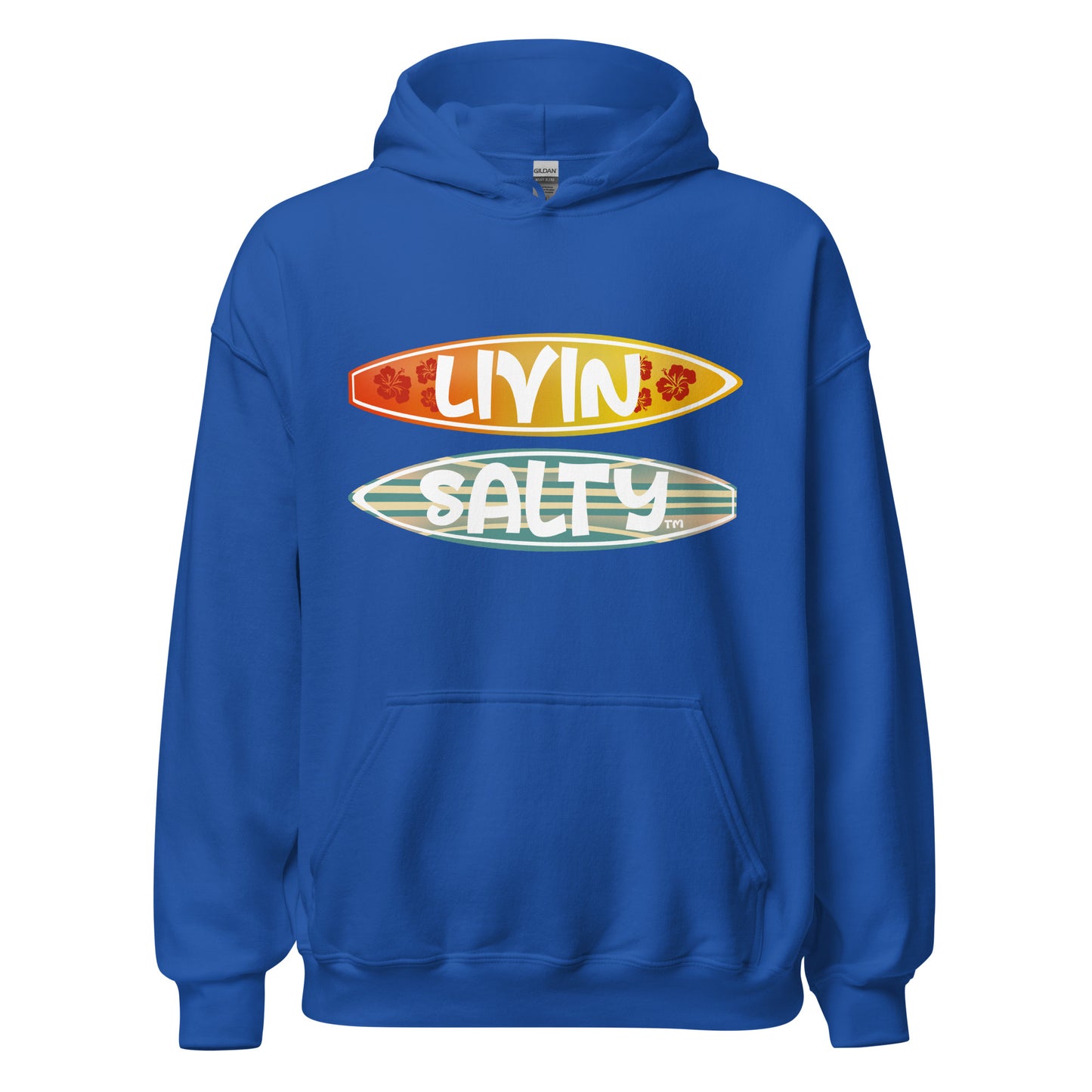 Unisex LIVIN SALTY Surf Boards Hoodie