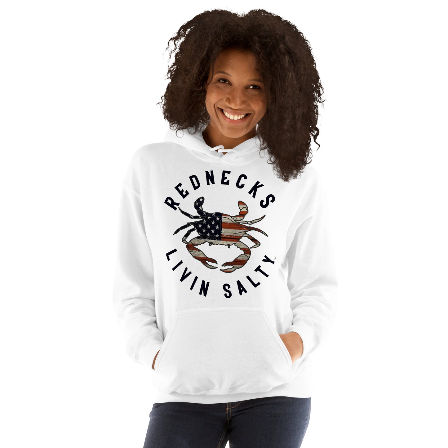 Unisex REDNECKS LIVIN SALTY Crab Hoodie