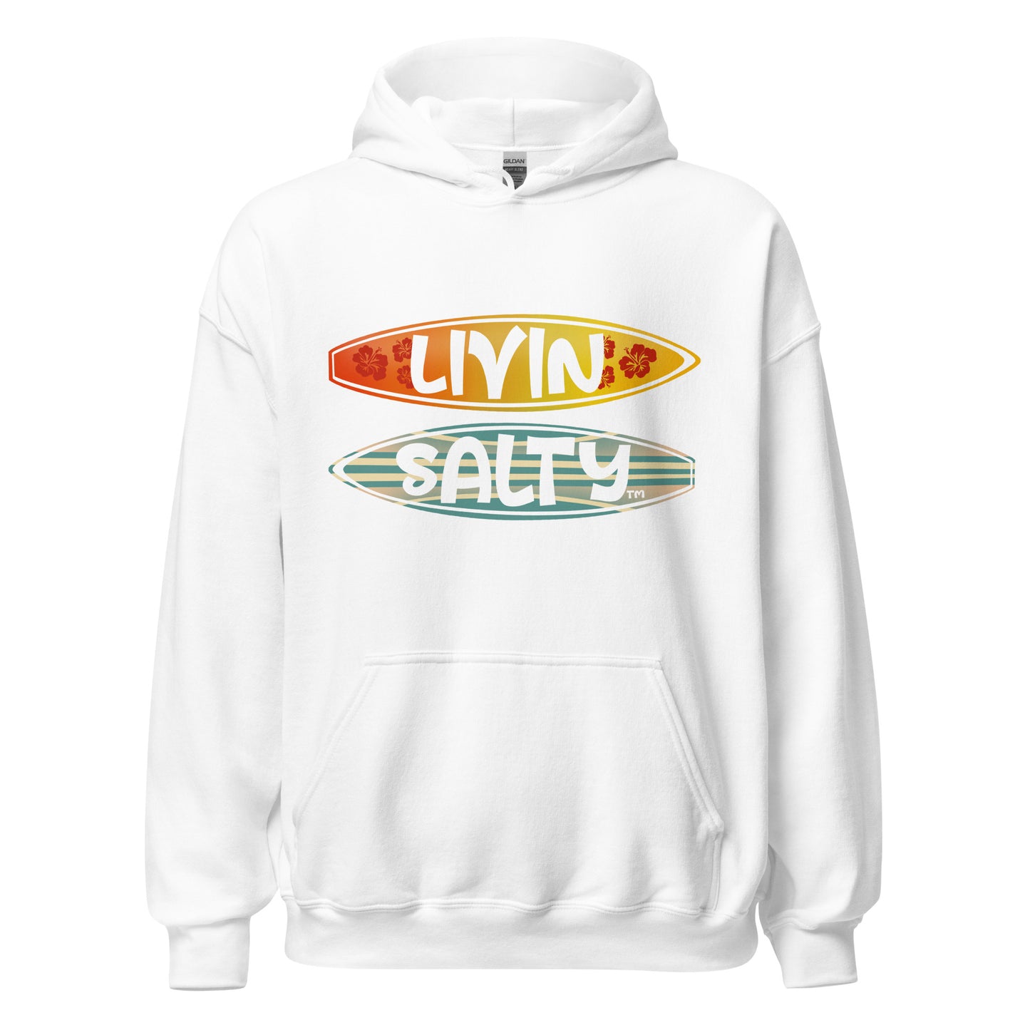 Unisex LIVIN SALTY Surf Boards Hoodie