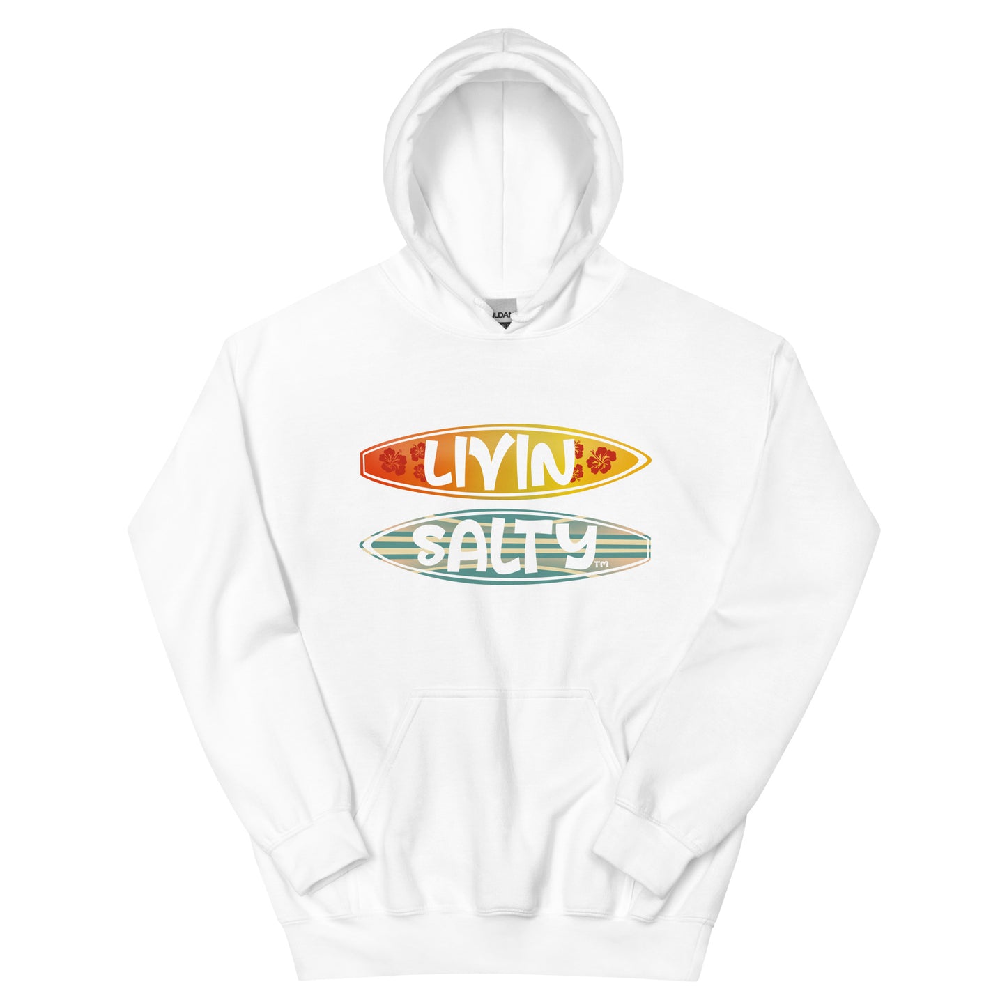 Unisex LIVIN SALTY Surf Boards Hoodie