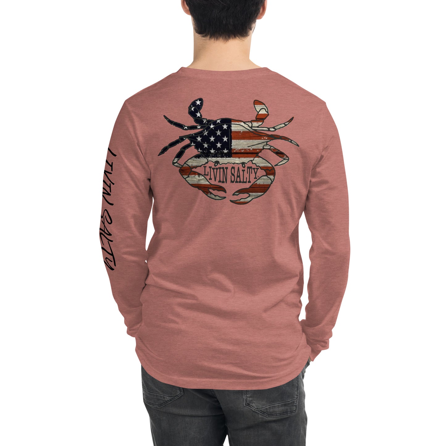LIVIN SALTY crab Long Sleeve Tee