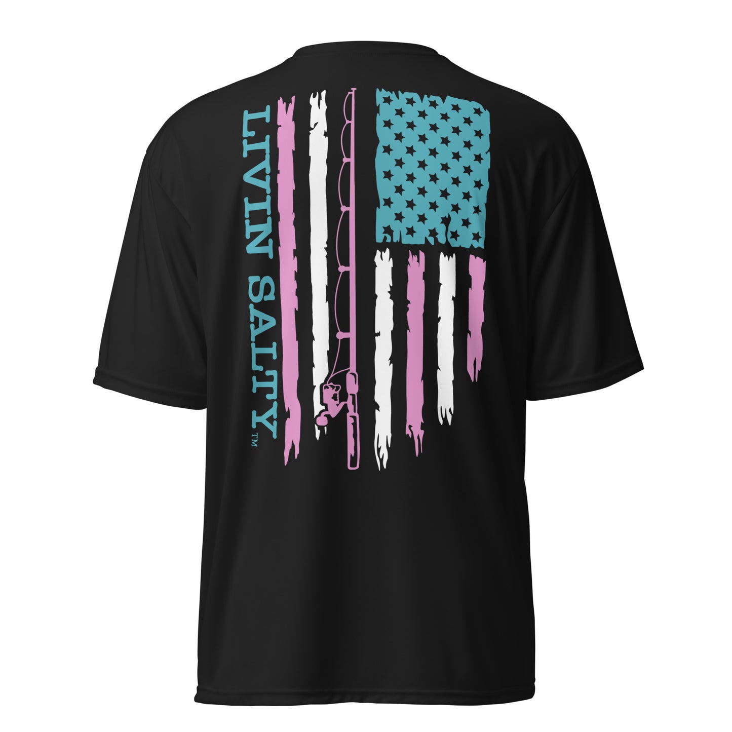Women’s Dry fit LIVIN SALTY flag t-shirt