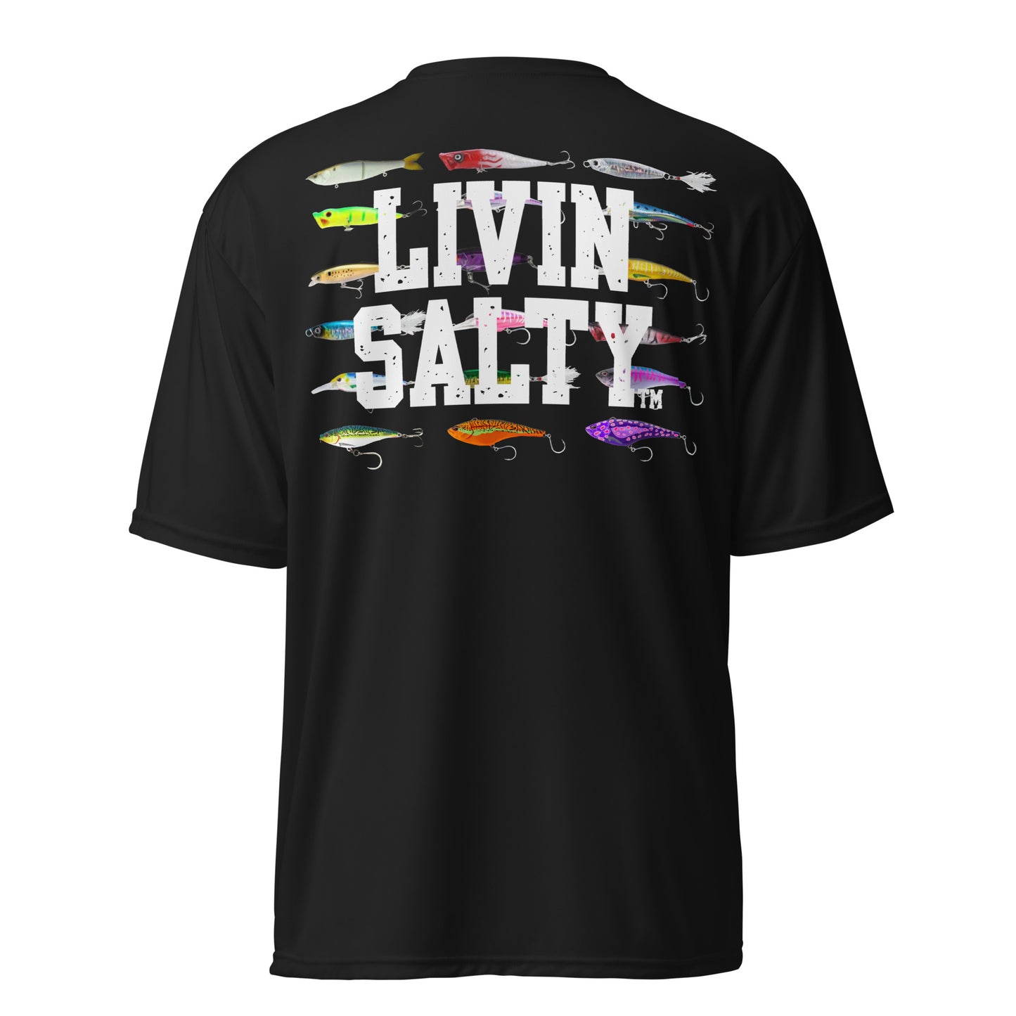 Unisex dryfit LIVIN SALTY Lures t-shirt