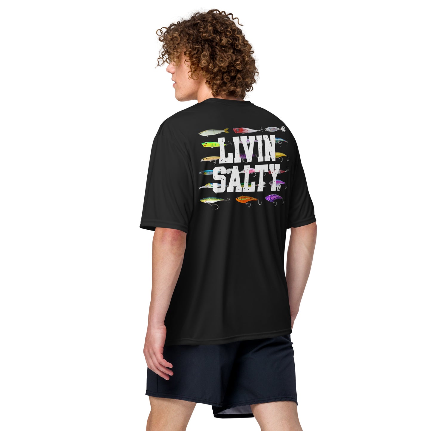 Unisex dryfit LIVIN SALTY Lures t-shirt