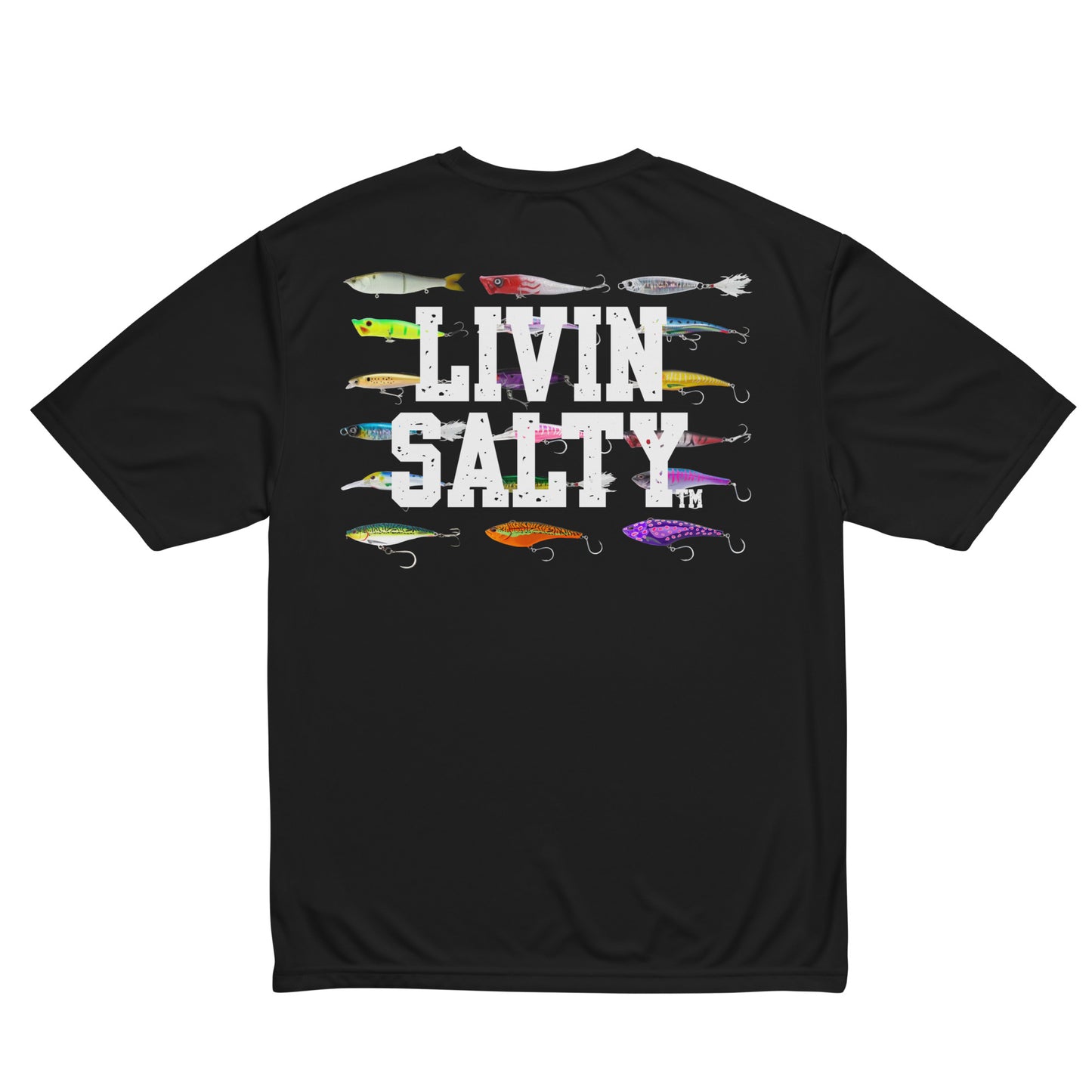 Unisex dryfit LIVIN SALTY Lures t-shirt
