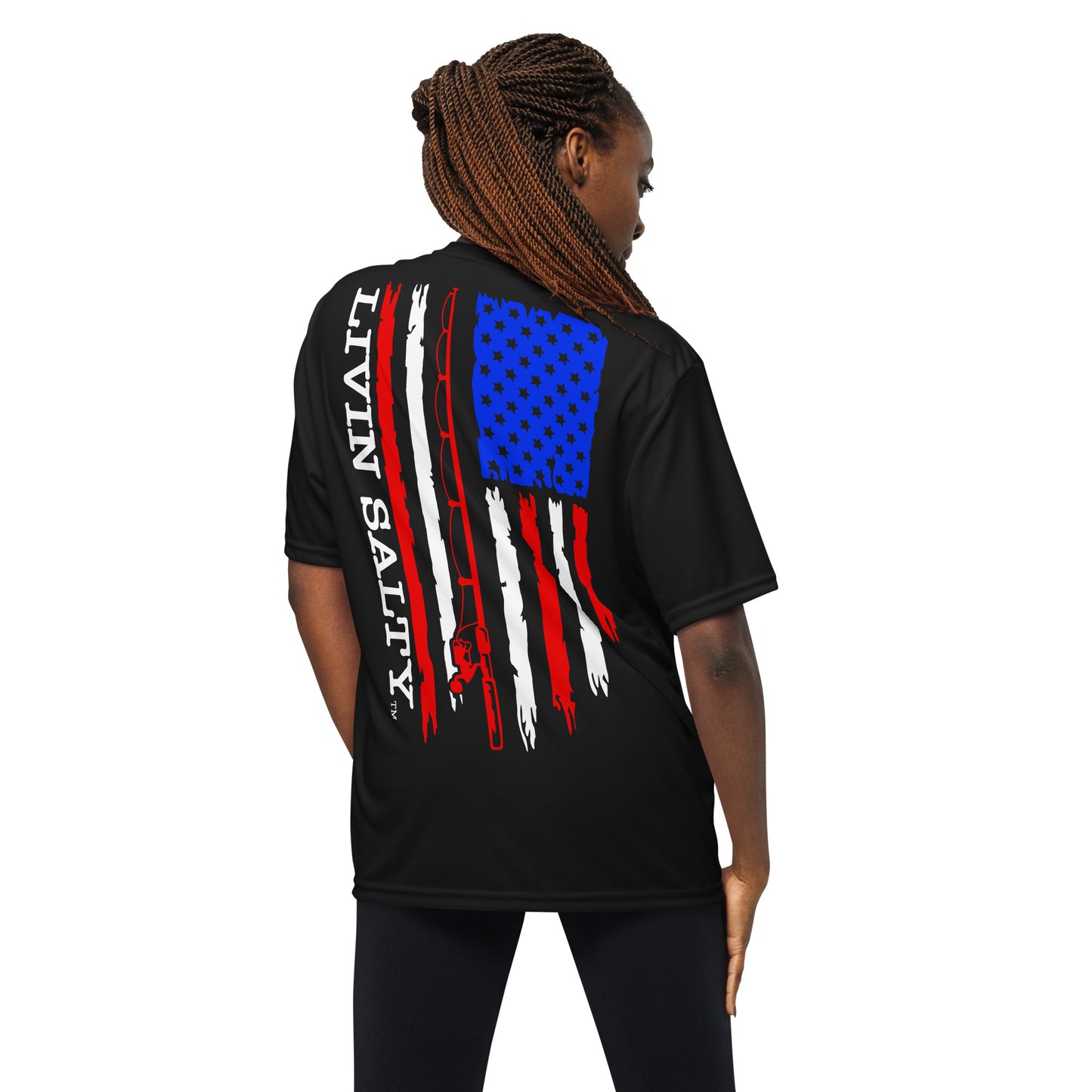 Unisex RWB LIVIN SALTY flag t-shirt