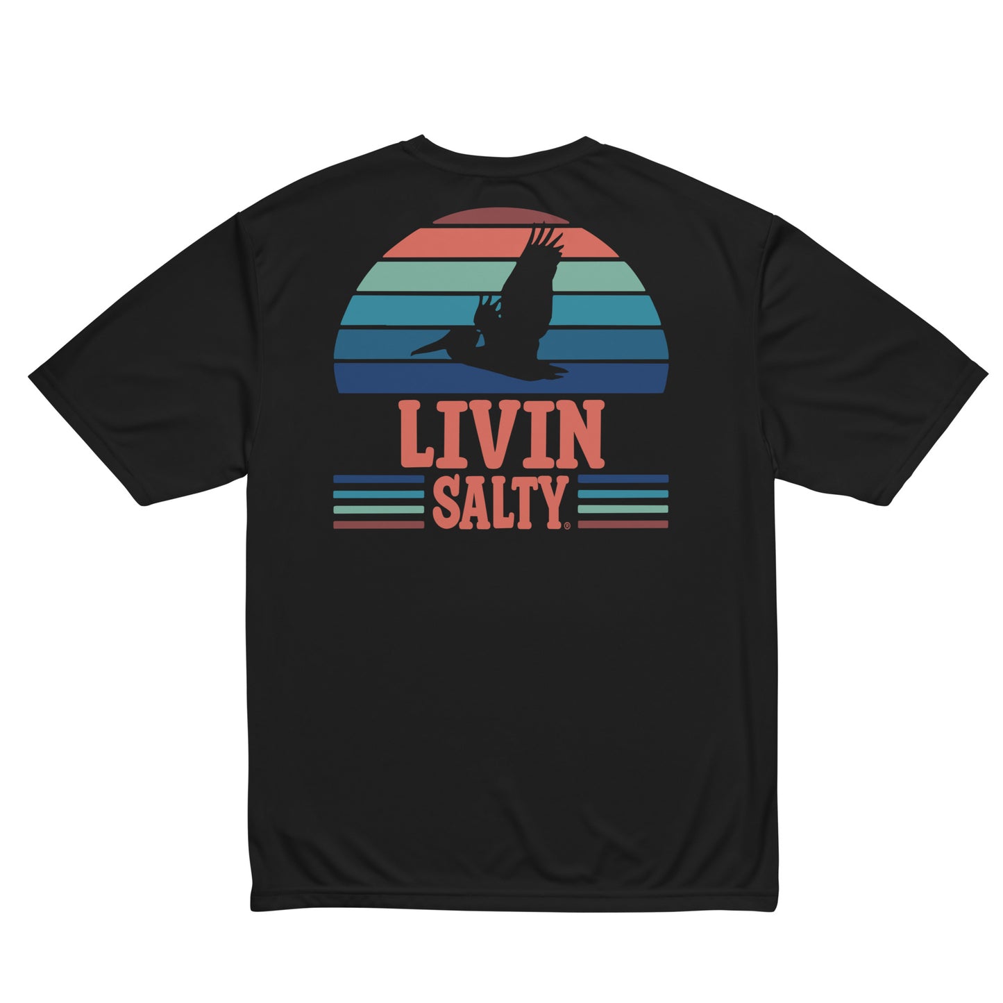 Unisex SPF LIVIN SALTY Pelican t-shirt
