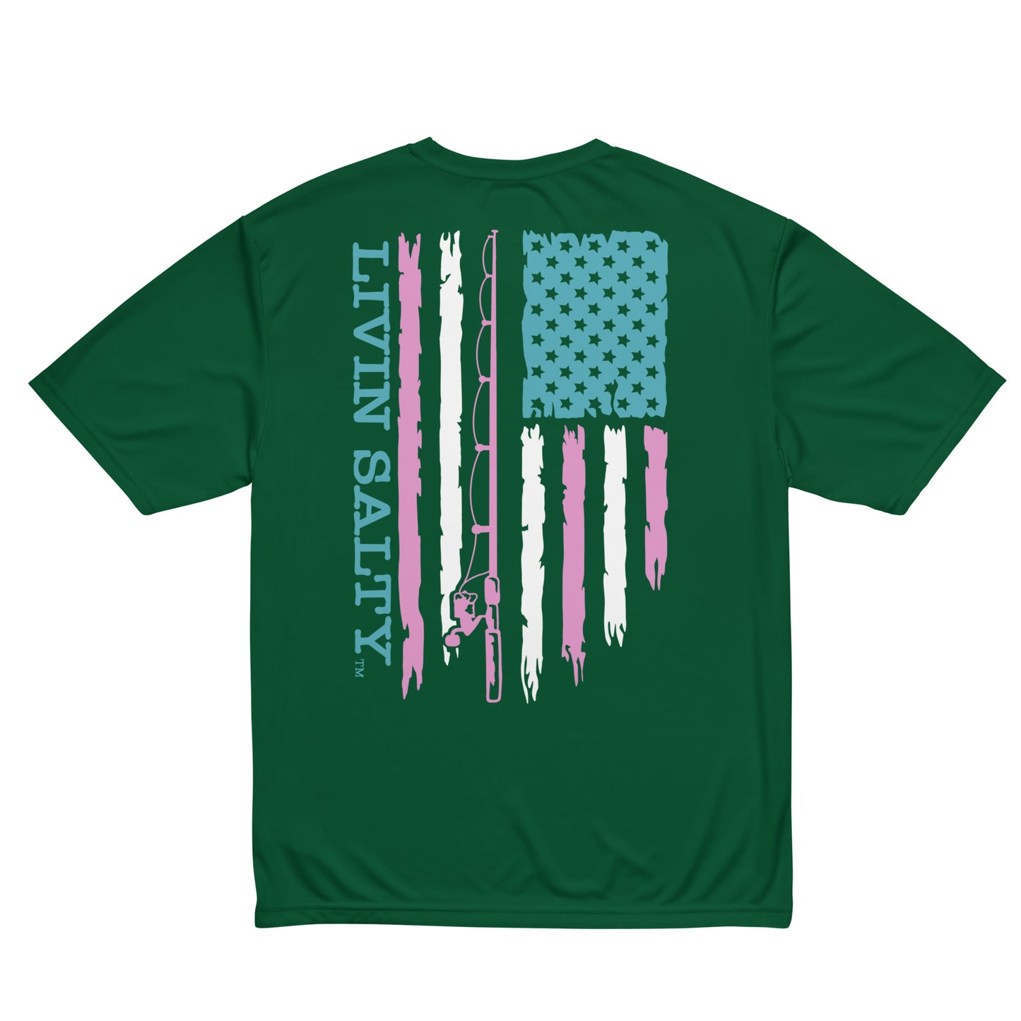 Women’s Dry fit LIVIN SALTY flag t-shirt
