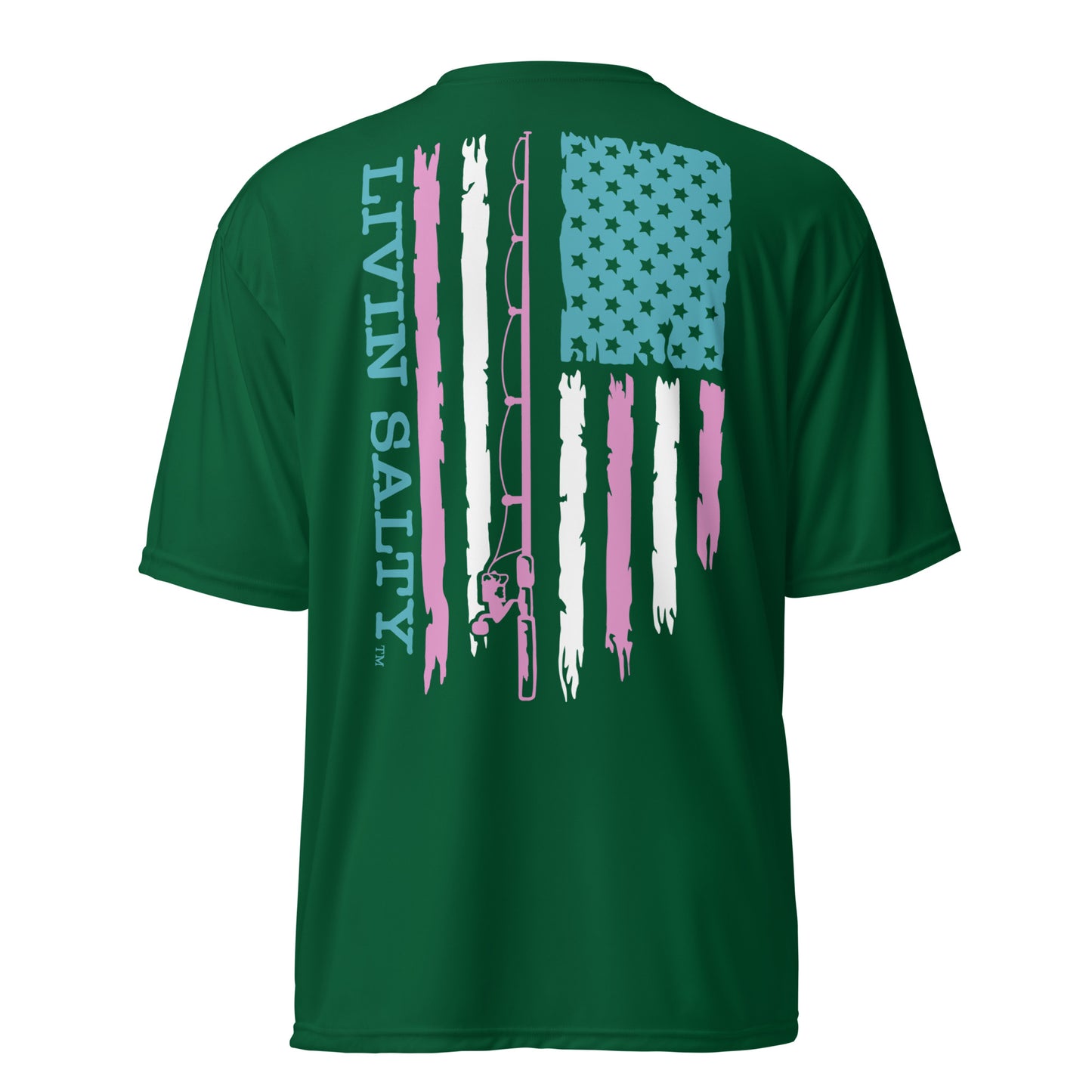 Women’s Dry fit LIVIN SALTY flag t-shirt