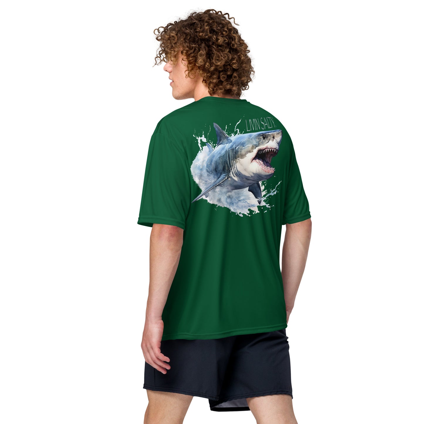 Dry fit LIVIN SALTY Shark T-Shirt