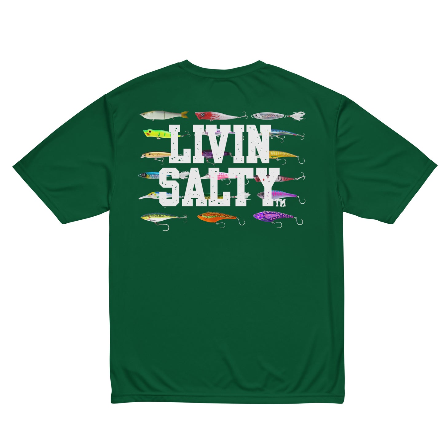 Unisex dryfit LIVIN SALTY Lures t-shirt