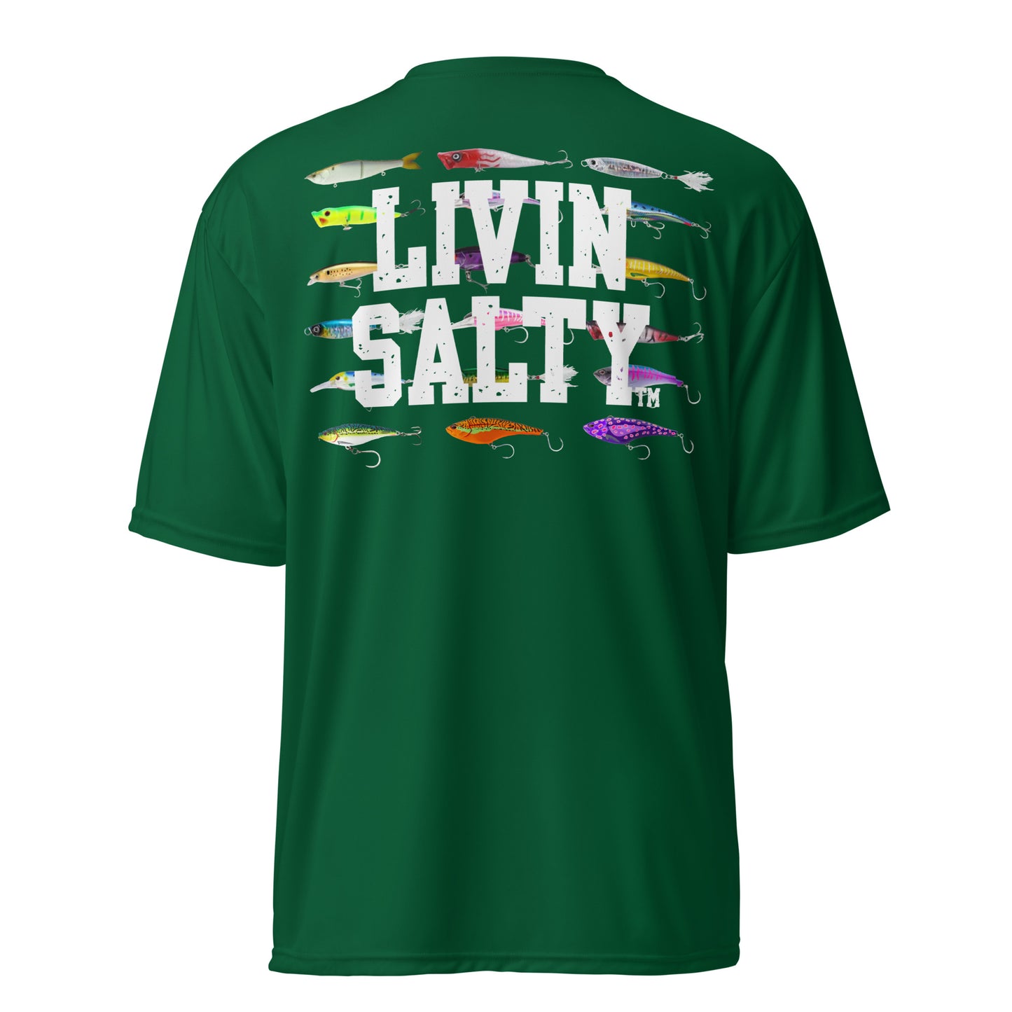 Unisex dryfit LIVIN SALTY Lures t-shirt