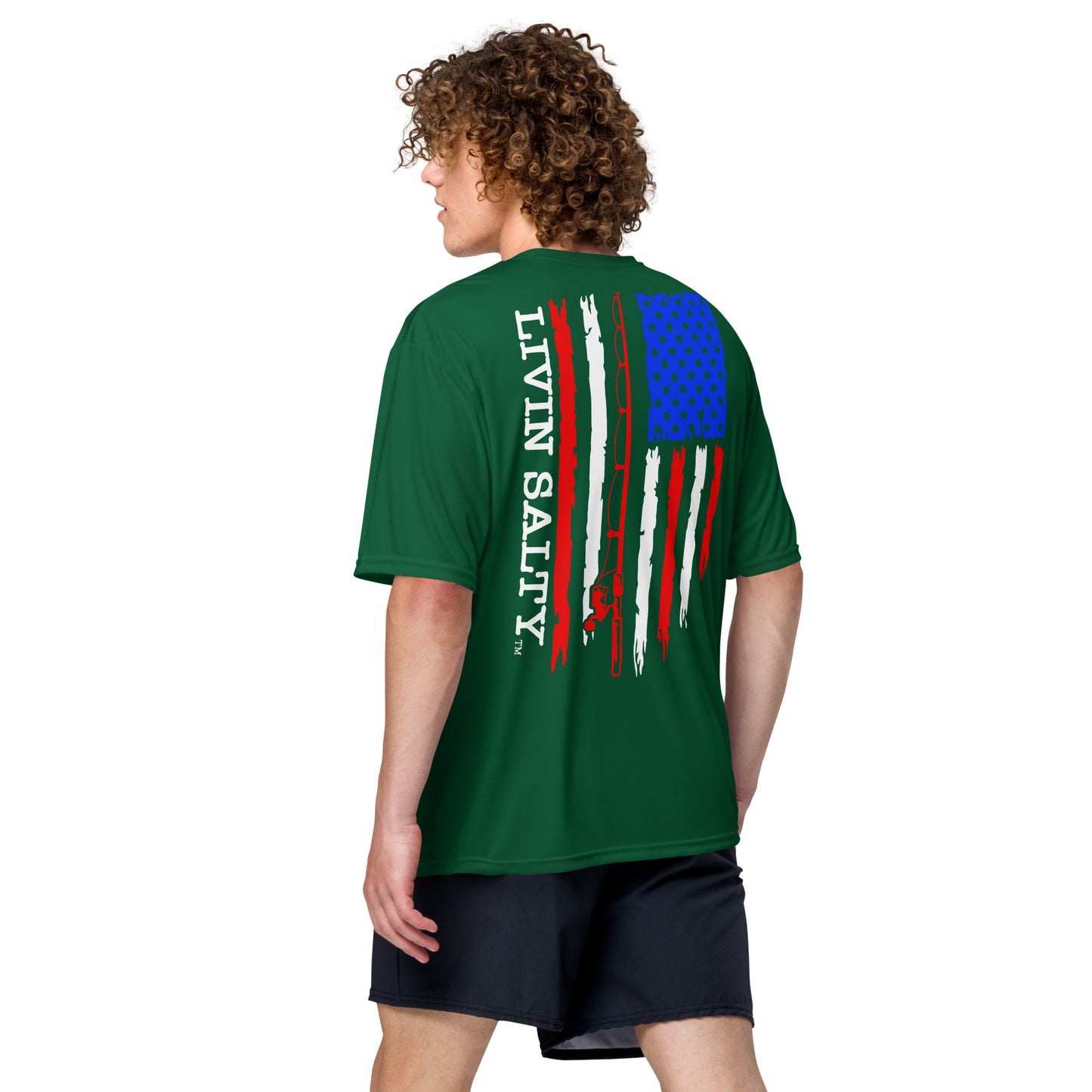 Unisex RWB LIVIN SALTY flag t-shirt