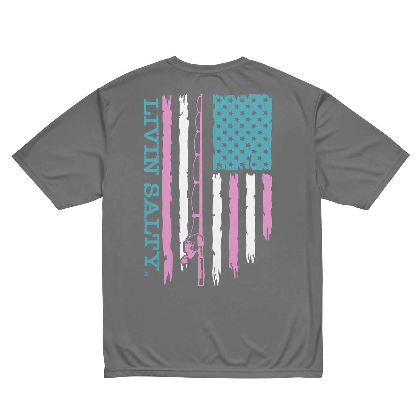 Women’s Dry fit LIVIN SALTY flag t-shirt