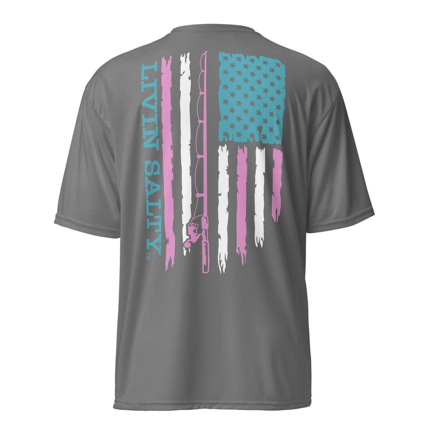 Women’s Dry fit LIVIN SALTY flag t-shirt