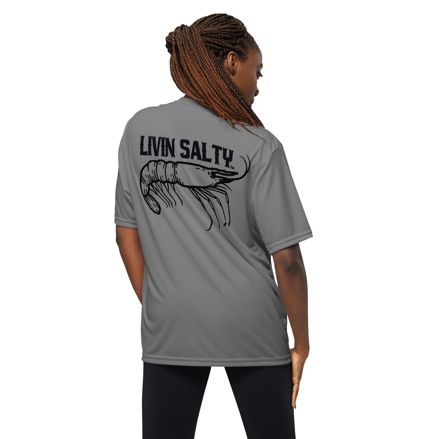 Dry fit LIVIN SALTY Shrimp shirt