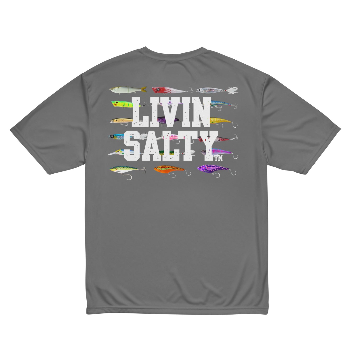 Unisex dryfit LIVIN SALTY Lures t-shirt