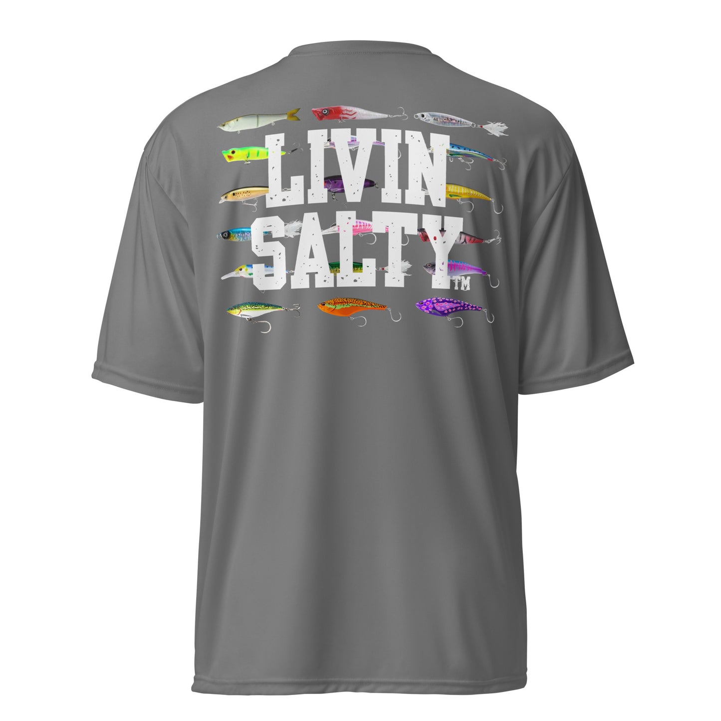 Unisex dryfit LIVIN SALTY Lures t-shirt