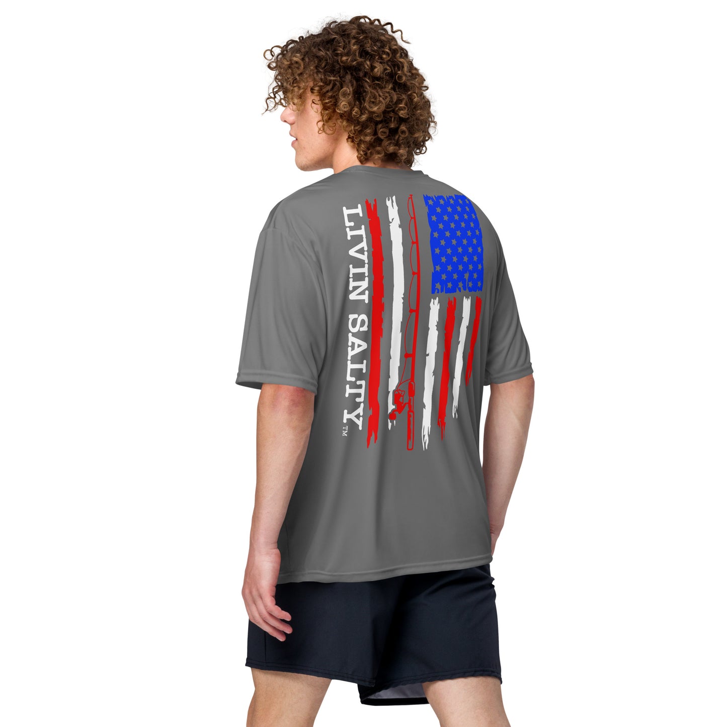 Unisex RWB LIVIN SALTY flag t-shirt