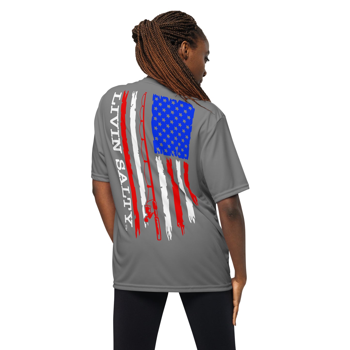 Unisex RWB LIVIN SALTY flag t-shirt