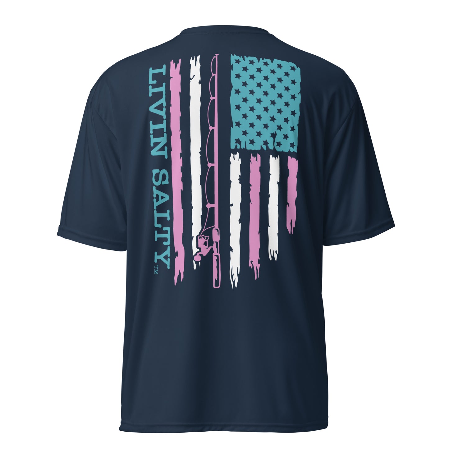 Women’s Dry fit LIVIN SALTY flag t-shirt