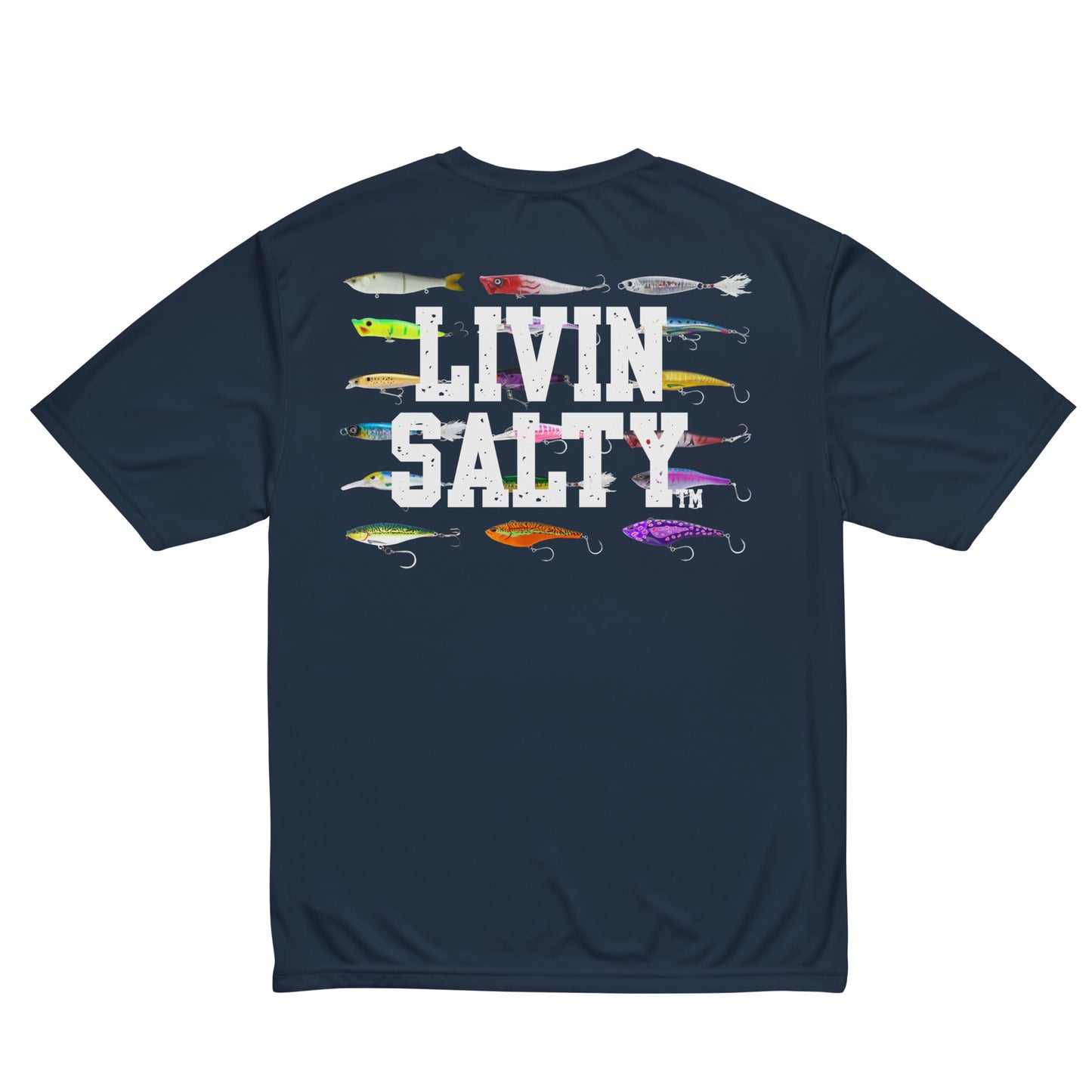Unisex dryfit LIVIN SALTY Lures t-shirt