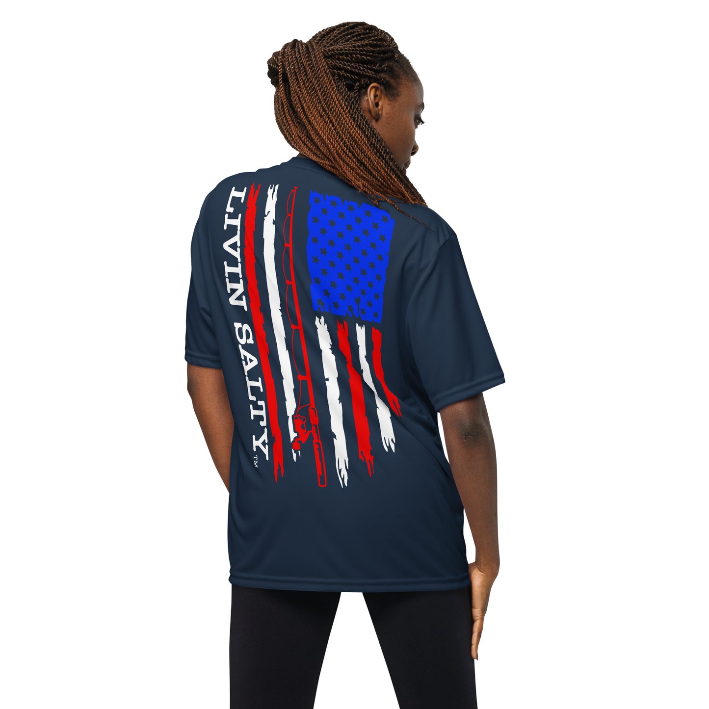 Unisex RWB LIVIN SALTY flag t-shirt