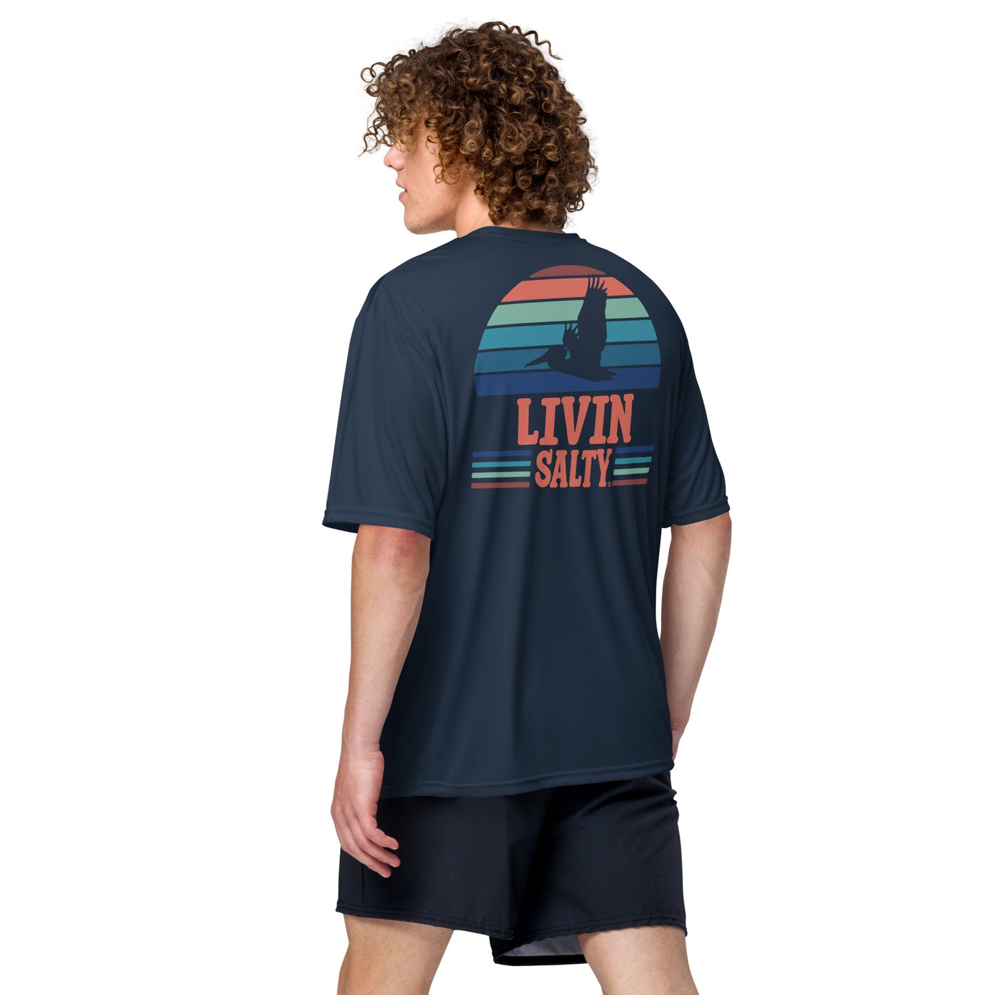 Unisex SPF LIVIN SALTY Pelican t-shirt