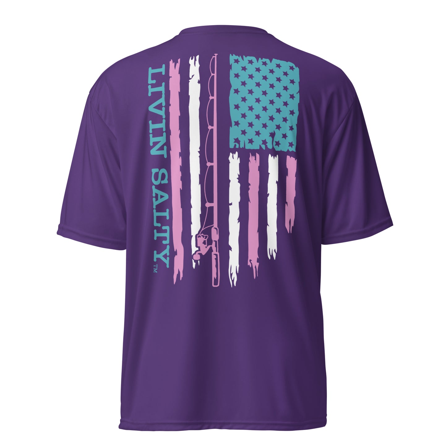 Women’s Dry fit LIVIN SALTY flag t-shirt