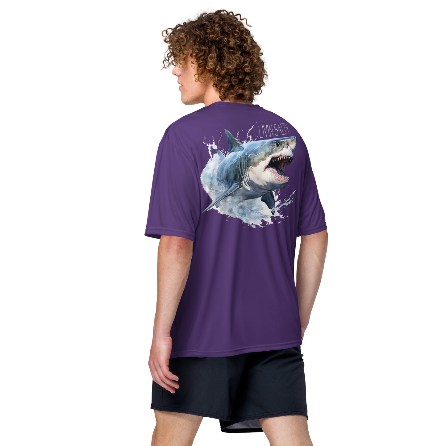 Dry fit LIVIN SALTY Shark T-Shirt