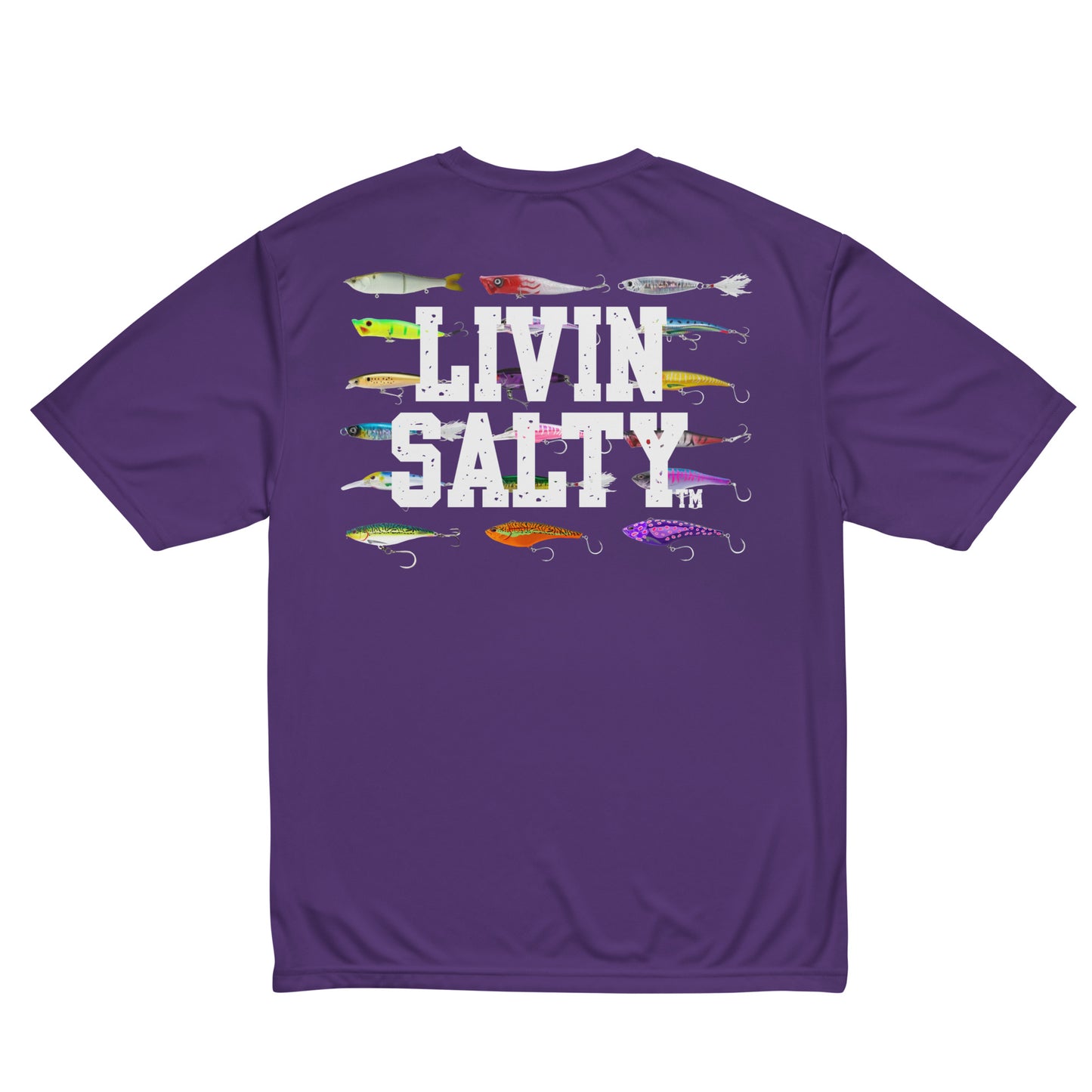 Unisex dryfit LIVIN SALTY Lures t-shirt