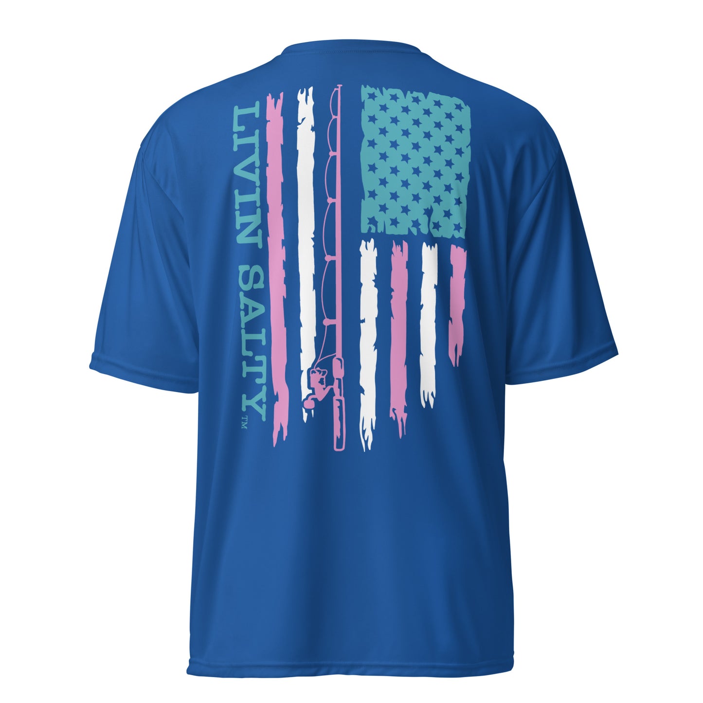 Women’s Dry fit LIVIN SALTY flag t-shirt