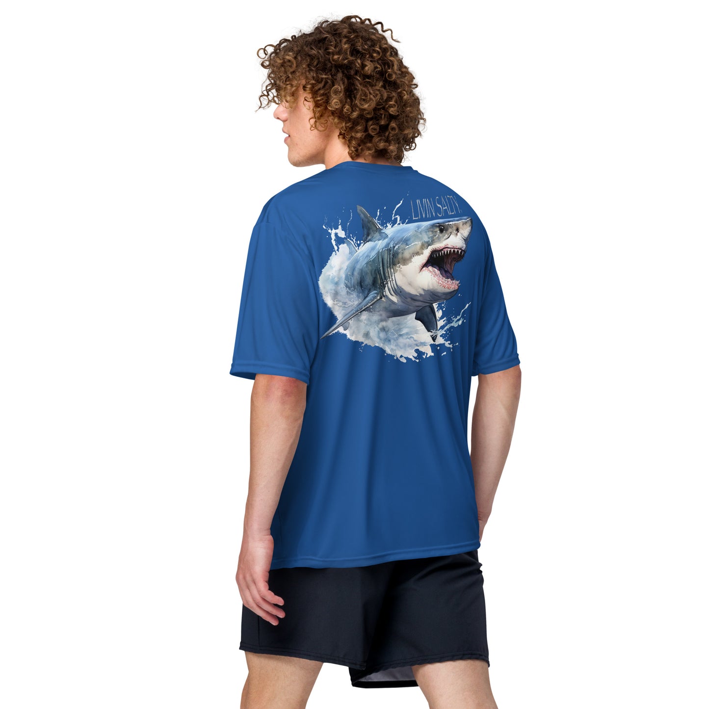 Dry fit LIVIN SALTY Shark T-Shirt