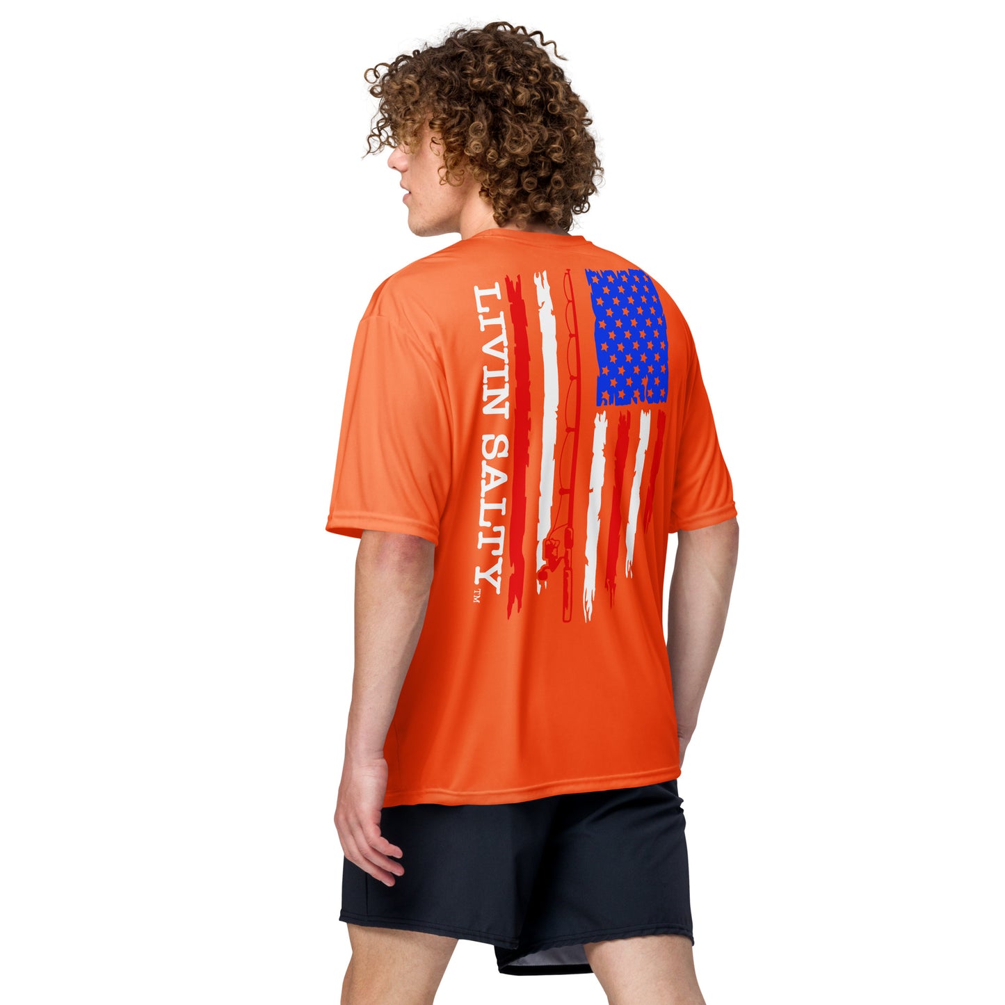 Unisex RWB LIVIN SALTY flag t-shirt