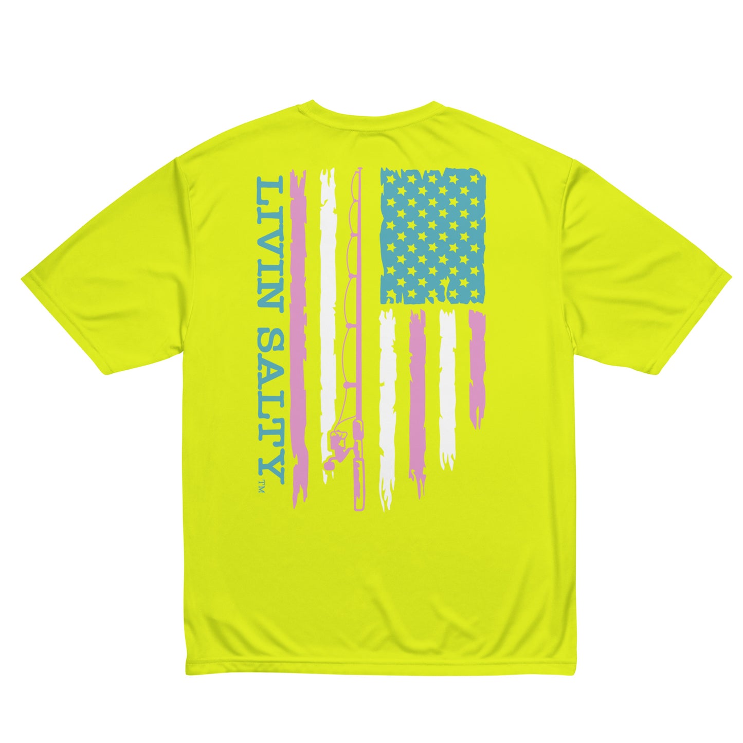 Women’s Dry fit LIVIN SALTY flag t-shirt