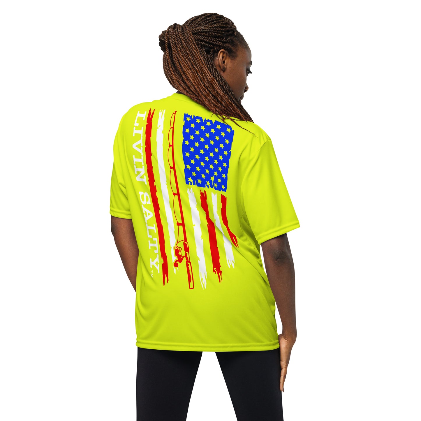 Unisex RWB LIVIN SALTY flag t-shirt
